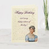 ジェーンオースティン書引用文自分の誕生日カード カード (正面)