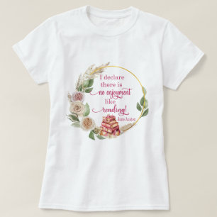 ジェーンオースティン読引用文のような楽しみはない Tシャツ