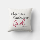 ジェーンオースティン頑固な女の子引用文 クッション (裏面)