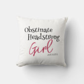 ジェーンオースティン頑固な女の子引用文 クッション (正面)