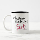 ジェーンオースティン頑固な女の子引用文 ツートーンマグカップ (左)