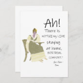 ジェーンオーステンエマホーム心地よい引用文 招待状 (正面/裏面)