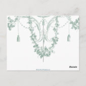 ジェーンオーステンエマ引用文ヴィンテージブストライプのルー ポストカード (裏面)