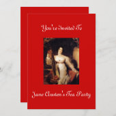 ジェーンオーステンズティーパーティの招待状2 招待状 (正面/裏面)