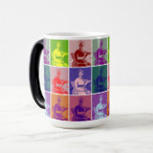 ジェーンオーステンポップ・アートのアートカラフル魔法コーヒーマグ モーフィングマグカップ (正面左)