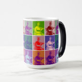 ジェーンオーステンポップ・アートのアートカラフル魔法コーヒーマグ モーフィングマグカップ (正面右)
