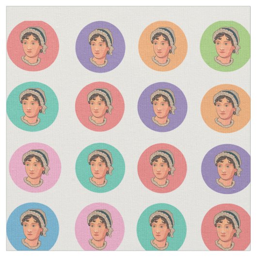 ジェーンカラフルの大きな円 ファブリック (クローズアップ)