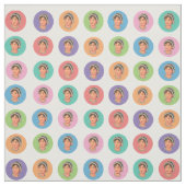 ジェーンカラフルの大きな円 ファブリック (見本)