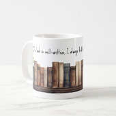 ジェーン縁どアステン引用文で予約 コーヒーマグカップ (正面左)