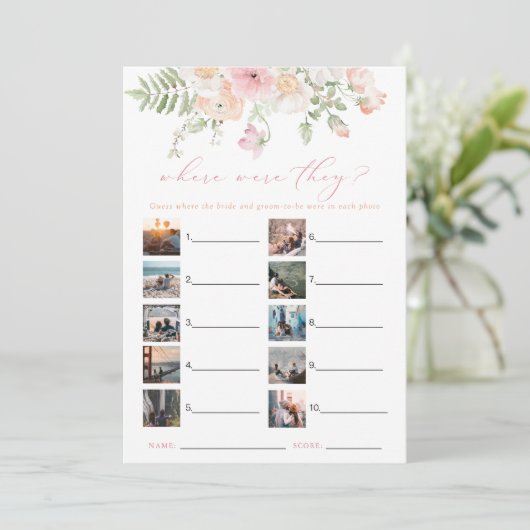 ジェーン赤面フローラどこ彼らはブライダルゲームカード 招待状 (スタンド正面)