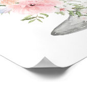 ジェーン赤面フローラ花びら&プロセッコブライダルシャワー ポスター (角)