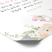 ジェーン赤面フローラ花びら&プロセッコミモサバー ポスター (角)