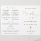 ジェーン金ゴールドフルマスカトリック結婚式 プログラム (正面)