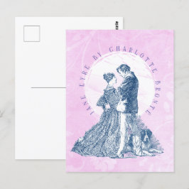 ジェーン・アイレとエドワード・ロチェスターパイロット・ピンク ポストカード