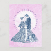 ジェーン・アイレとエドワード・ロチェスターパイロット・ピンク ポストカード (正面)