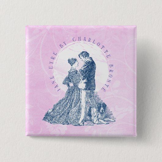 ジェーン・アイレとエドワード・ロチェスターパイロット・ピンク 缶バッジ (正面)