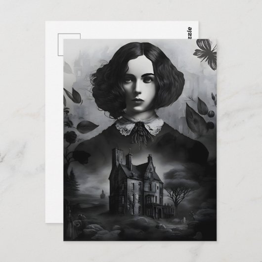 ジェーン・アイレビクトリアンのゴシック様式の作家、エミリー・ブロンテ ポストカード (正面/裏面)