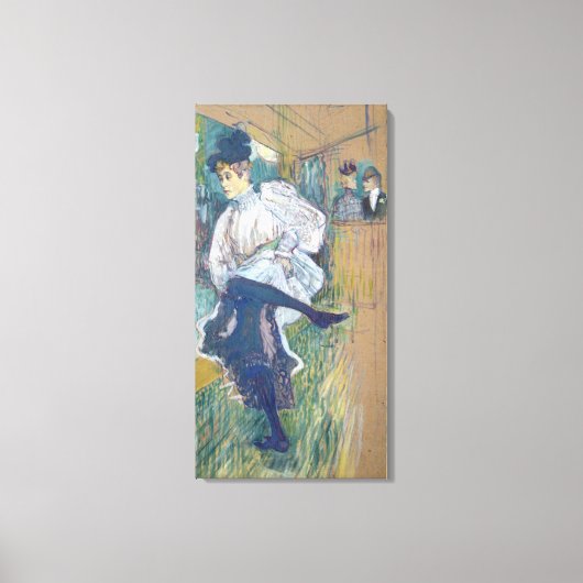 ジェーン・アヴリル踊り, c.1892 キャンバスプリント (正面)
