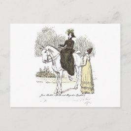 ジェーン・オン・乗馬 – Jane Austenプライド&偏見 ポストカード