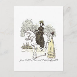 ジェーン・オン・乗馬 – Jane Austenプライド&偏見 ポストカード