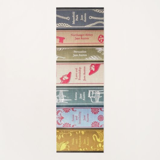 ジェーン・オースティンとその著書 ヨガマット (正面)