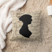 ジェーン・オースティンとトランスクリプトとシルエットだ クッション (ブランケット)