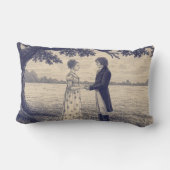 ジェーン・オースティンのカップル ランバークッション (裏面)