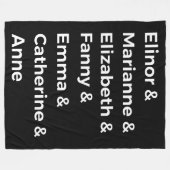 ジェーン・オースティンのヒロインI フリースブランケット (正面(横))