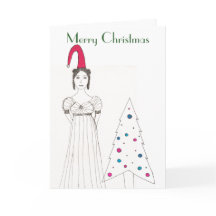 ジェーン・オースティンの女の子クリスマスのフロッピーハット…