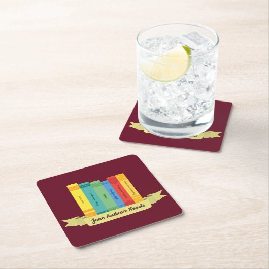 ジェーン・オースティンの小説III スクエアペーパーコースター (インサイチュ)