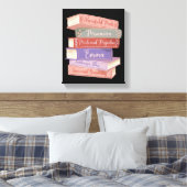 ジェーン・オースティンの小説V キャンバスプリント (インサイチュ (寝室))