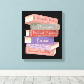 ジェーン・オースティンの小説V キャンバスプリント (インサイチュ (ウッドフロア))