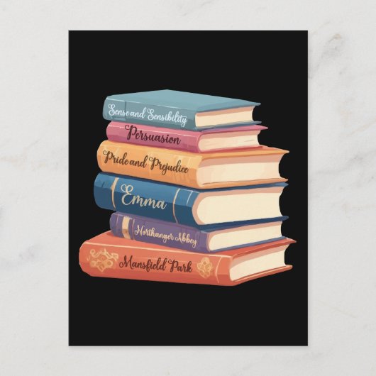 ジェーン・オースティンの小説VII ポストカード (正面)