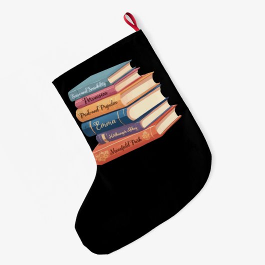 ジェーン・オースティンの小説VII ラージクリスマスストッキング (裏面 (吊り時))