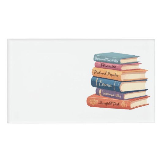 ジェーン・オースティンの小説VII 名札 (正面)