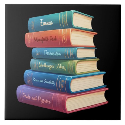 ジェーン・オースティンの小説VIII タイル (正面)
