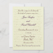 「ジェーン・オースティンの結婚式のお祝いの名言」 招待状 (裏面)