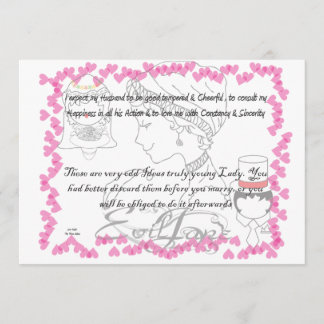 ジェーン・オースティンの結婚式招待状 招待状