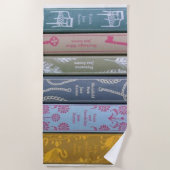 ジェーン・オースティン小説 ビーチタオル (正面)