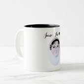 ジェーン・オースティン水彩画マグカップ ツートーンマグカップ (正面左)
