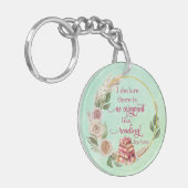 ジェーン・オースティン読のような楽しみはないパーソナライズされた キーホルダー (正面左)