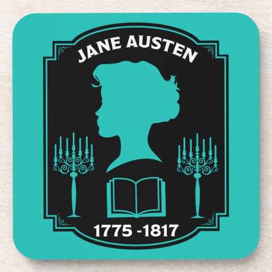 ジェーン・オースティン・イングリッシュ小説家 コースター (正面)