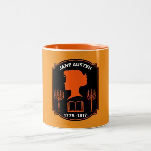 ジェーン・オースティン・イングリッシュ小説家 ツートーンマグカップ (中央)