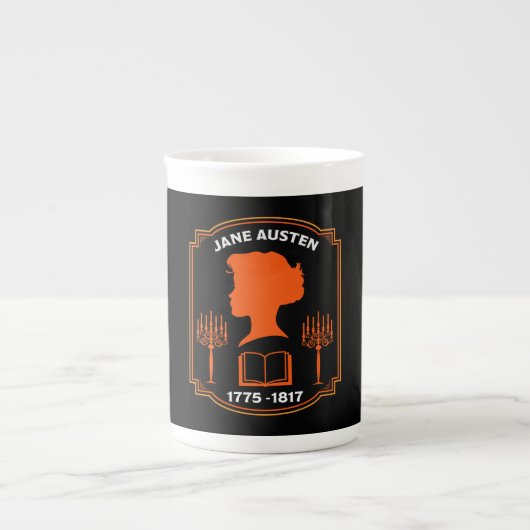 ジェーン・オースティン・イングリッシュ小説家 ボーンチャイナマグカップ (正面)