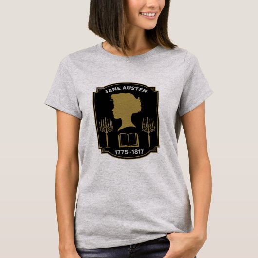 ジェーン・オースティン・イングリッシュ小説家 Tシャツ (正面)