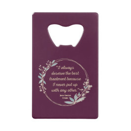 ジェーン・オースティン『エマ』名言II - かわいいスタイル クレジットカード栓抜き