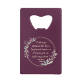 ジェーン・オースティン『エマ』名言II - かわいいスタイル クレジットカード栓抜き (裏面)