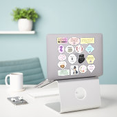 ジェーン・オースティン ステッカー シール (デスク上のノートパソコン)