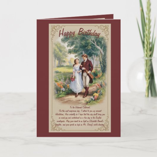 ジェーン・オースティン、プライドと偏見、リージェンシーコア カード (正面)