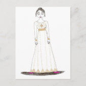 ジェーン・オースティン・不気味な金ゴールド ポストカード (正面)